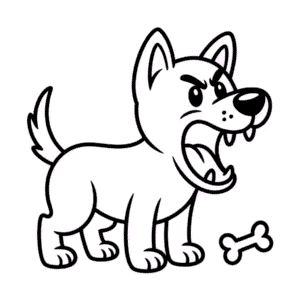 Zeichnung Wütender Hund