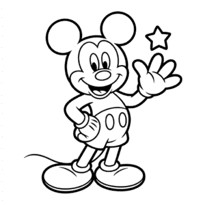 Zeichnung 3D Micky Maus