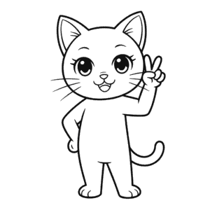 Zeichnung Anime Katze