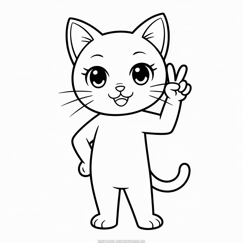 Zeichnung Anime Katze