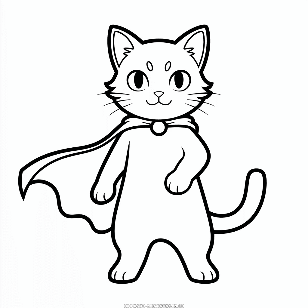 Zeichnung Anime-Kriegerkatze