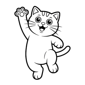 Zeichnung Animierte Katze