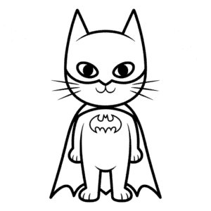 Zeichnung Batman Katze