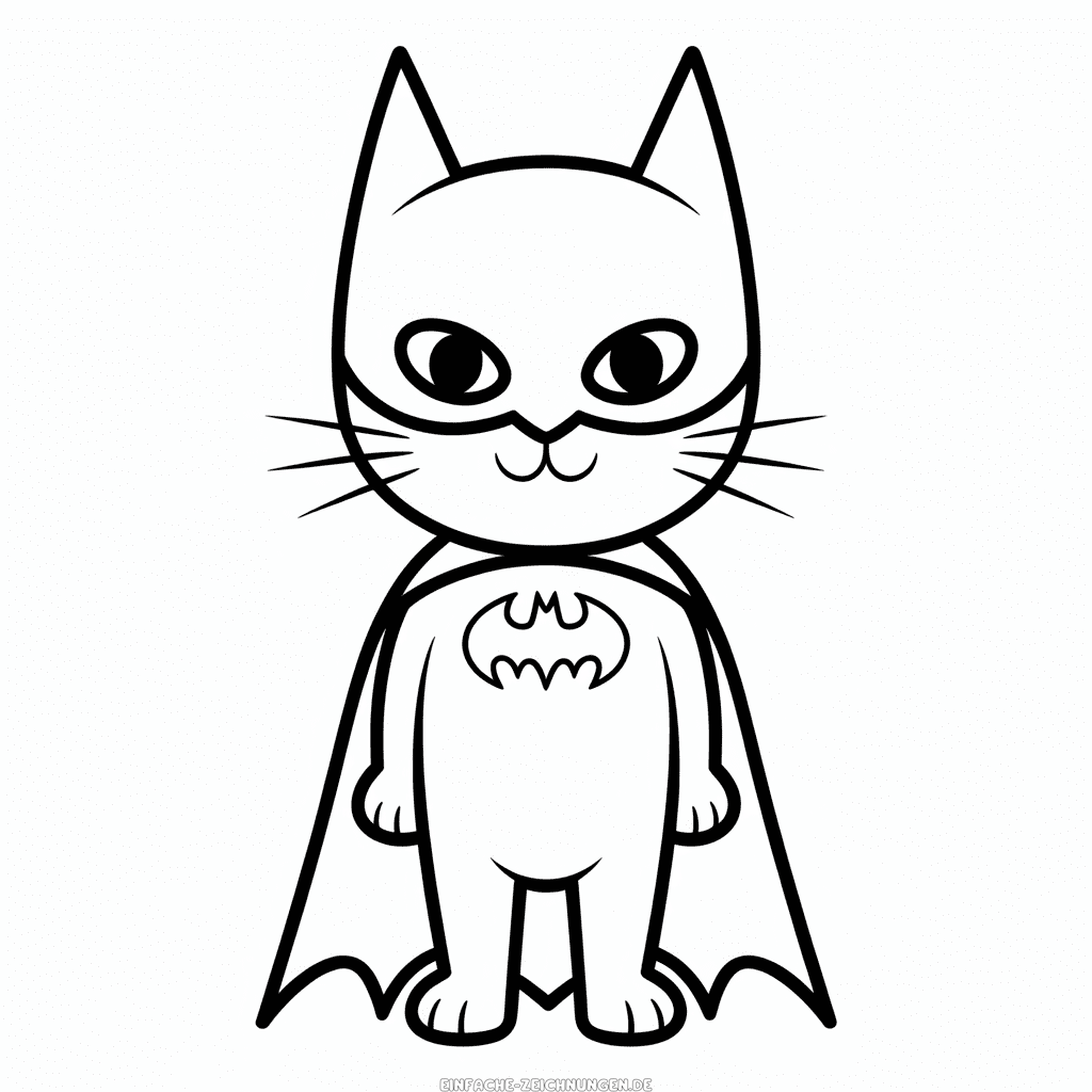 Zeichnung Batman Katze