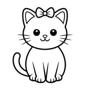 Zeichnung Bezaubernde Katze