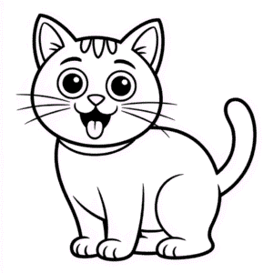 Zeichnung Lustige Zeichentrick-Katze