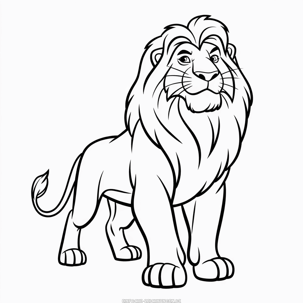 Zeichnung Mufasa aus Der König der Löwen