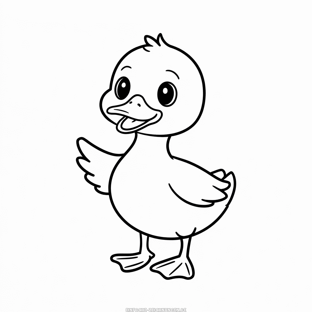Zeichnung Niedliche Ente
