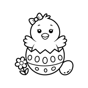 Zeichnung Osterbaby Huhn