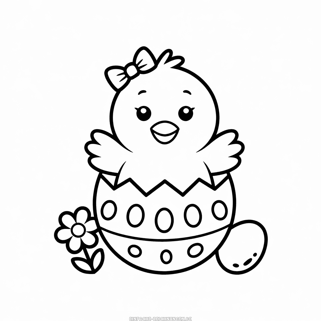 Zeichnung Osterbaby Huhn