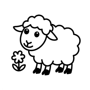 Zeichnung Schaf für Kleinkind
