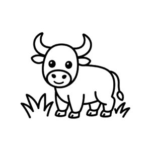 Zeichnung Stier für Baby