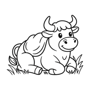 Zeichnung Stier für Kinder