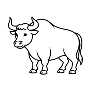 Zeichnung Stier Umrisse