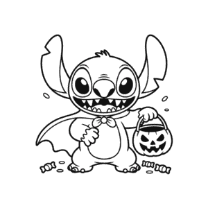 Zeichnung Stitchs Gruseliges Halloween