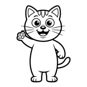 Zeichnung Zeichentrick-Katze