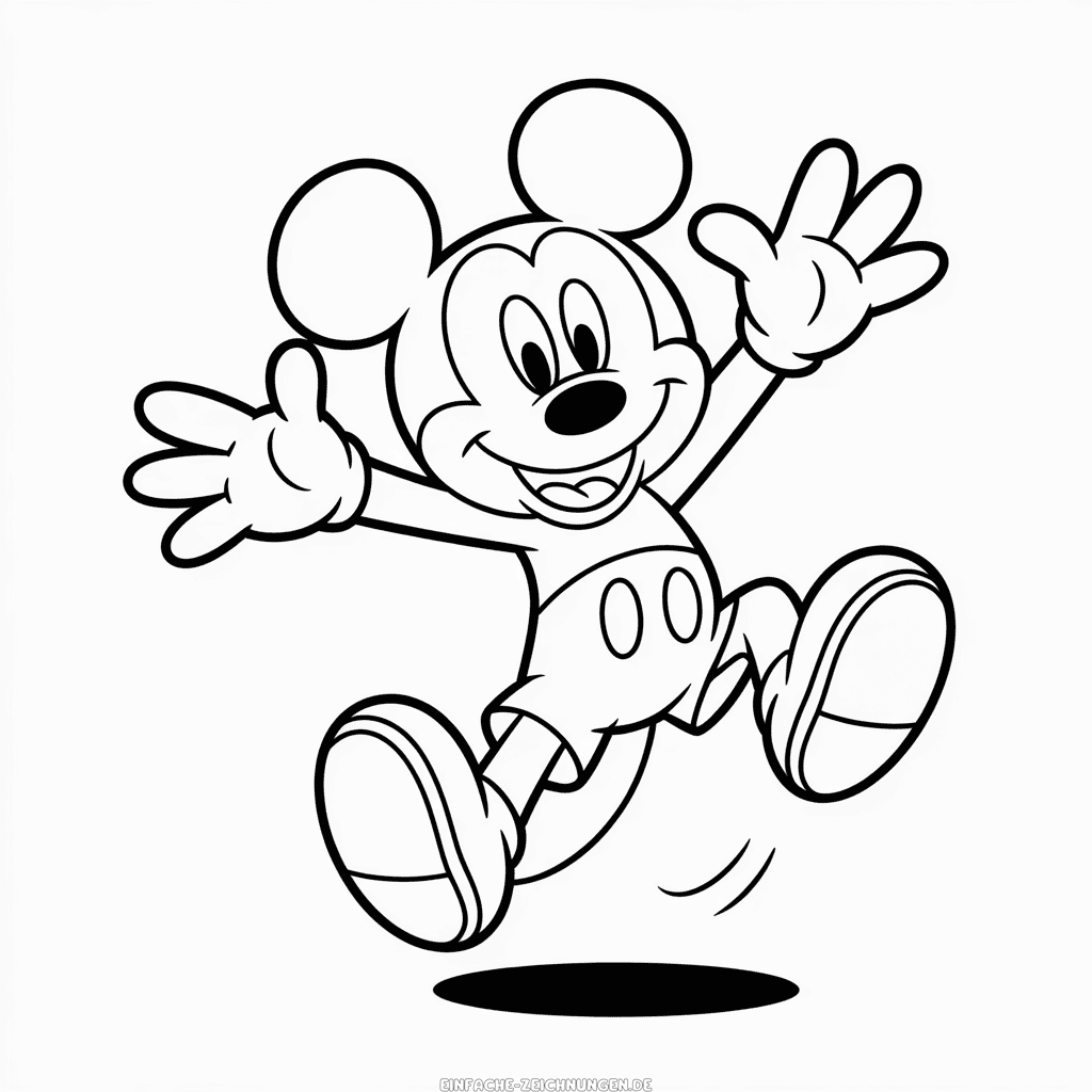 Zeichnung Zeichentrick Micky Maus