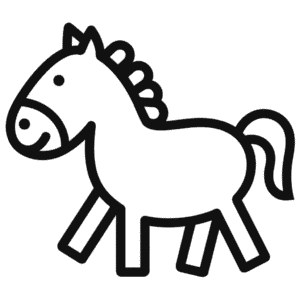Zeichnung Zeichentrick-Pferd