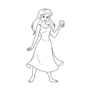 Zeichnung Arielle mit Beinen