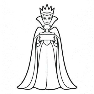 Zeichnung Böse Königin Schneewittchen