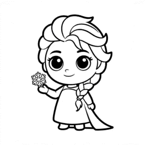 Zeichnung Chibi Elsa