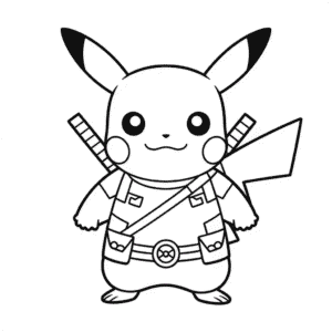 Zeichnung Deadpool Pikachu