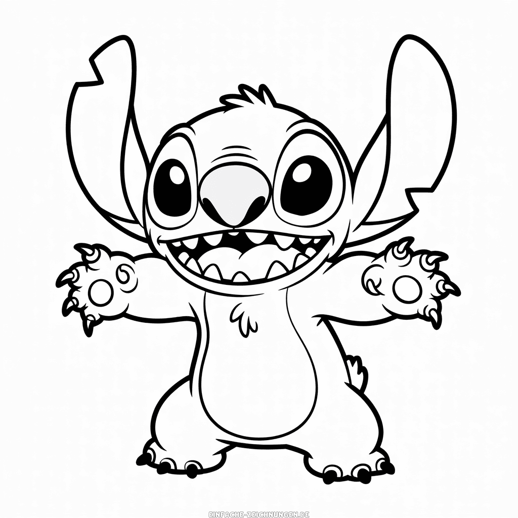 Zeichnung Gruseliger Stitch