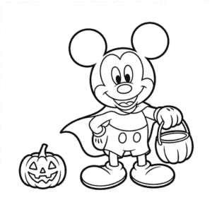 Zeichnung Halloween Micky Maus