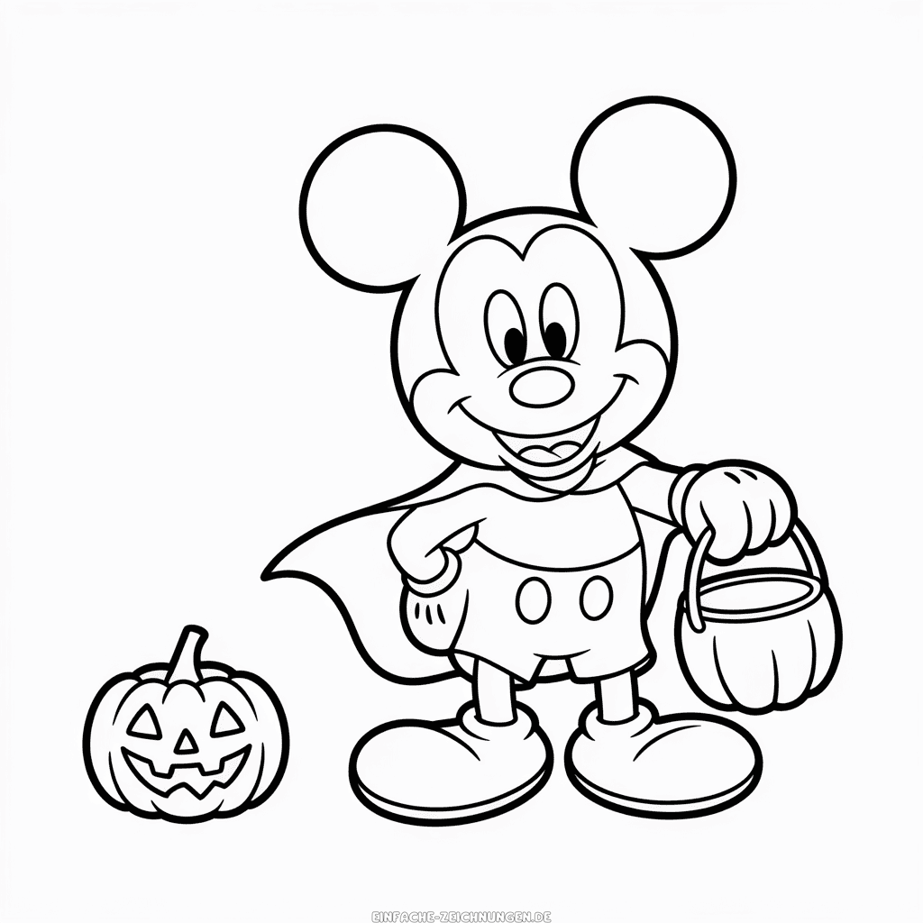 Zeichnung Halloween Micky Maus