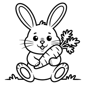 Zeichnung Hase im Herbst