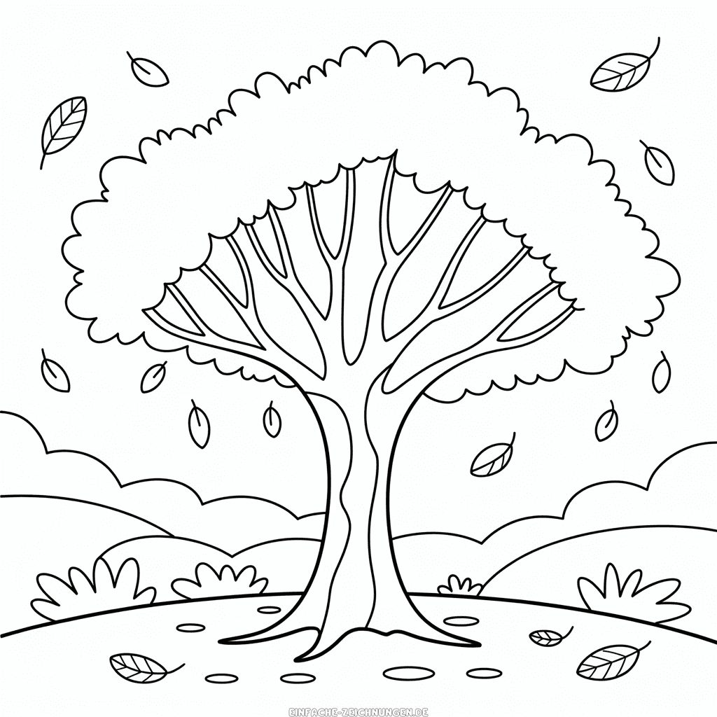 Zeichnung Herbstbaum
