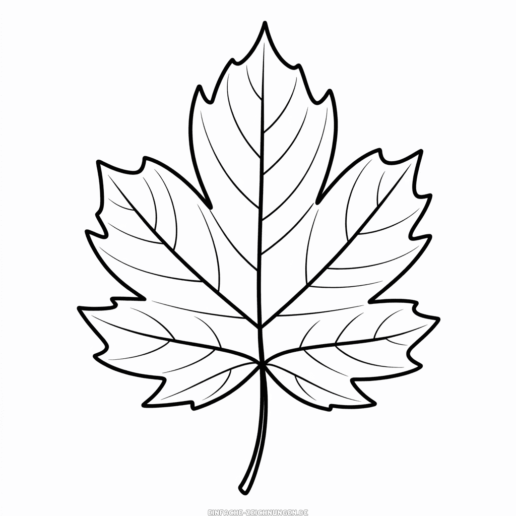 Zeichnung Herbstblatt