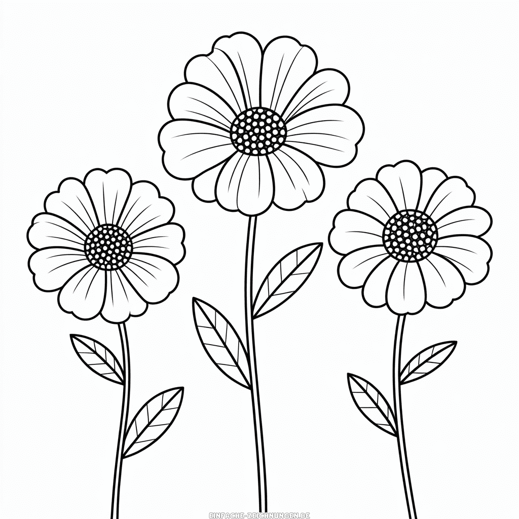 Zeichnung Herbstblumen