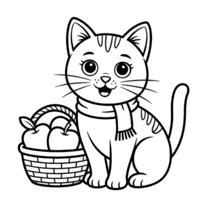 Zeichnung Herbstkatze