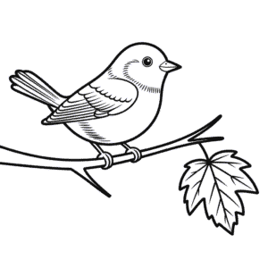 Zeichnung Herbstvogel