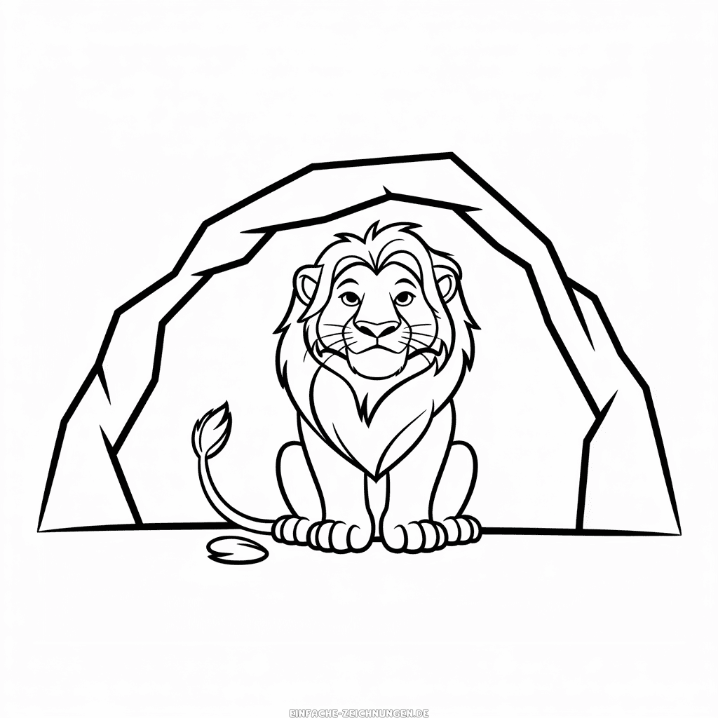 Zeichnung Höhle Der König der Löwen