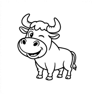Zeichnung Lustiger Stier
