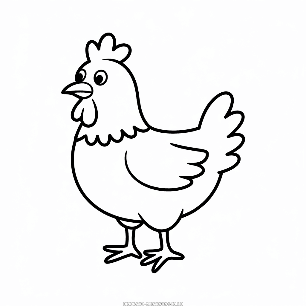 Zeichnung Lustiges Huhn