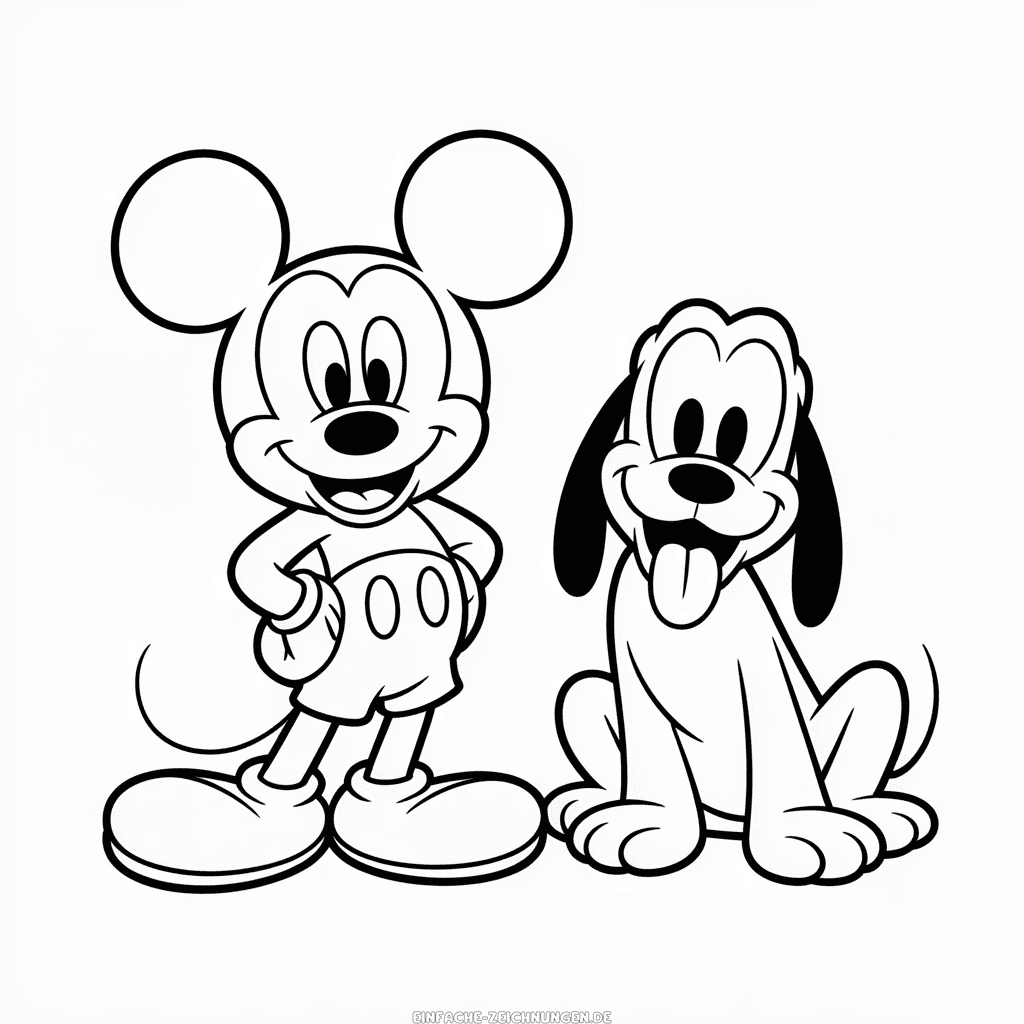 Zeichnung Micky Maus Hund