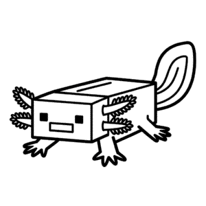 Zeichnung Minecraft Axolotl