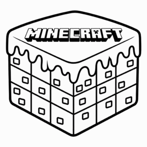 Zeichnung Minecraft Kuchen