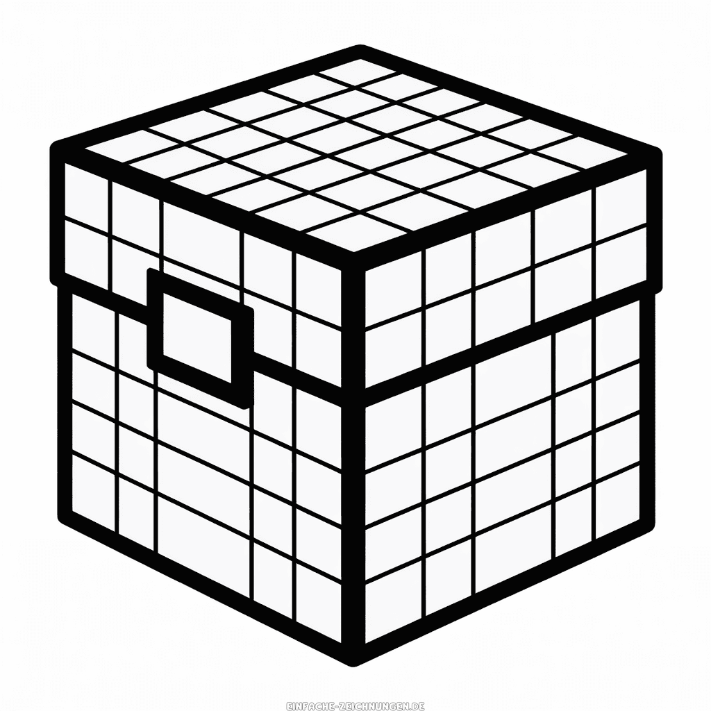 Zeichnung Minecraft Truhe
