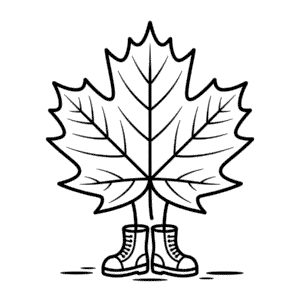 Zeichnung Niedliches Herbstblatt