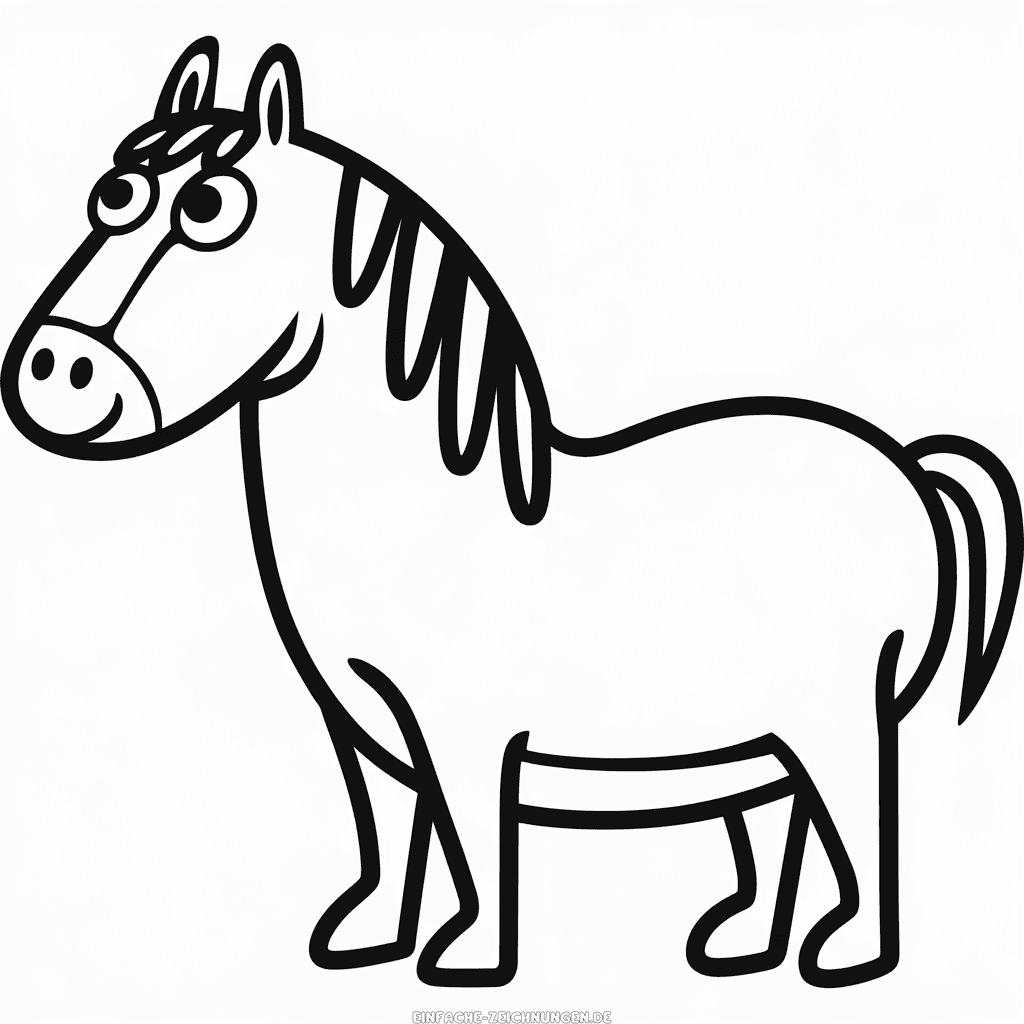 Zeichnung Pferd für Kinder