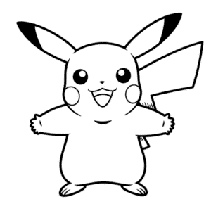 Zeichnung Pikachu für Kinder