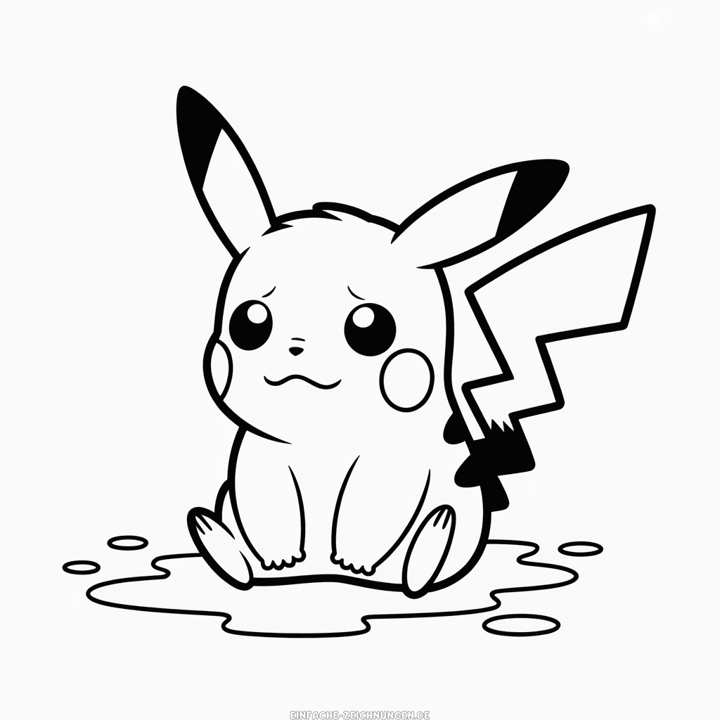Zeichnung Pikachu Weint