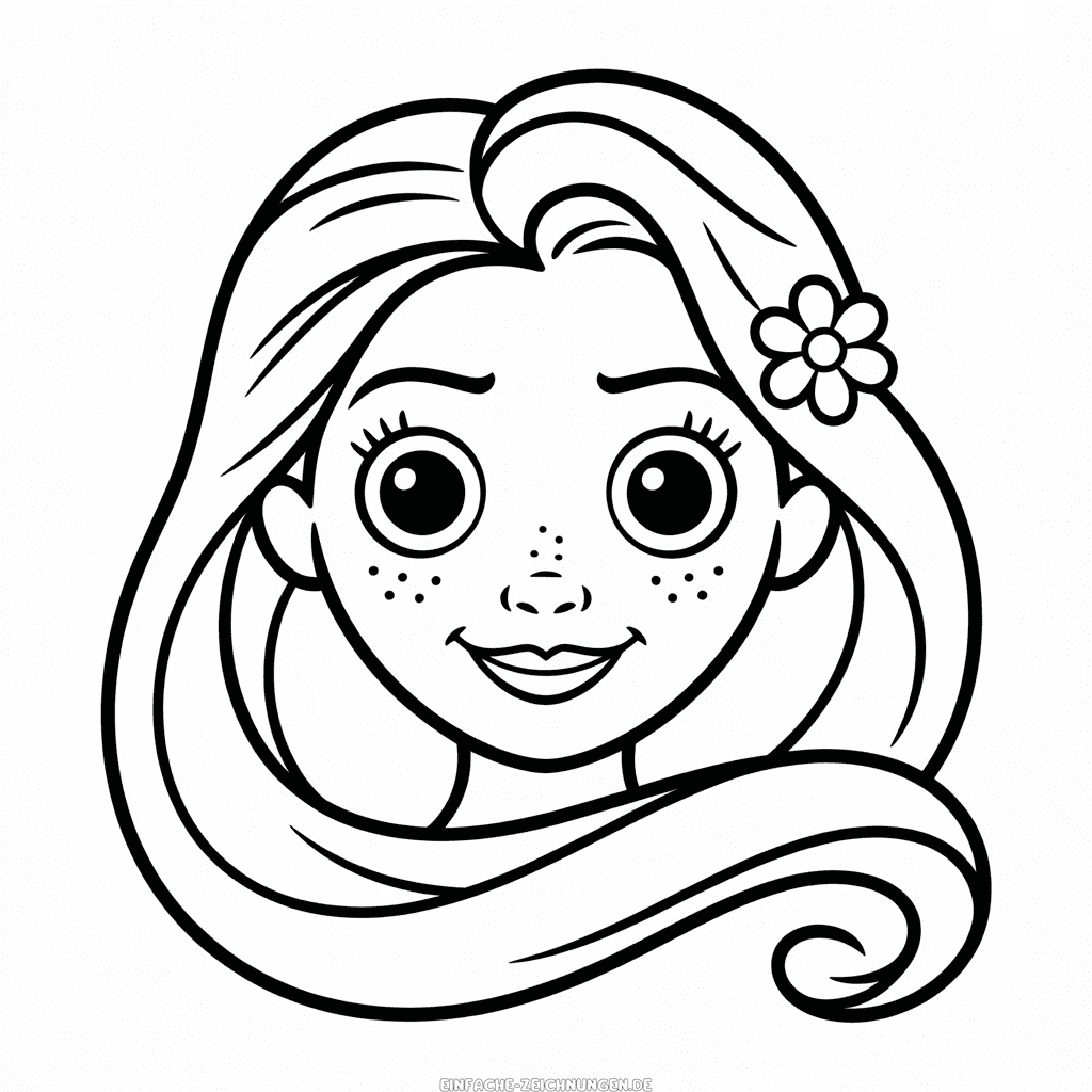 Zeichnung Rapunzel Gesicht