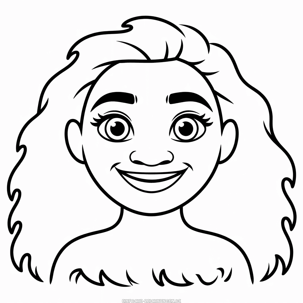 Zeichnung Vaiana Gesicht