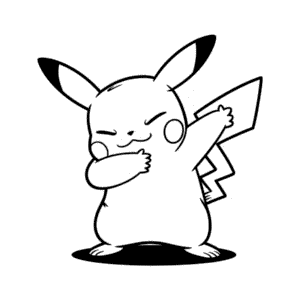 Zeichnung Dabbender Pikachu