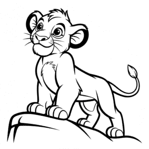 Zeichnung Der König der Löwen Simba